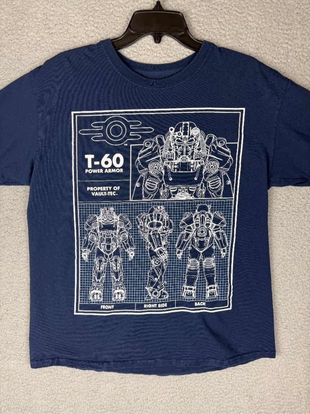 Fallout T-60 Power Armor Vault-Tec Loot Wear Exclusive T-Shirt Large Bethesda